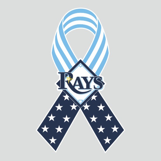 Tampa Bay Rays Ribbon American Flag logo iron on paper